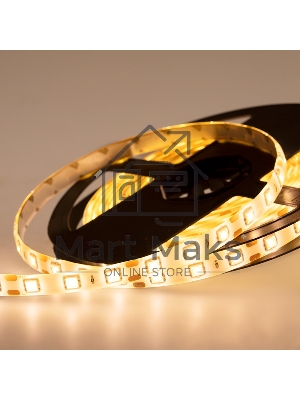 Лента светодиодная силикон, 10 мм, IP65, SMD 5050, 60 LED/m, 12 V, цвет свечения теплый белый