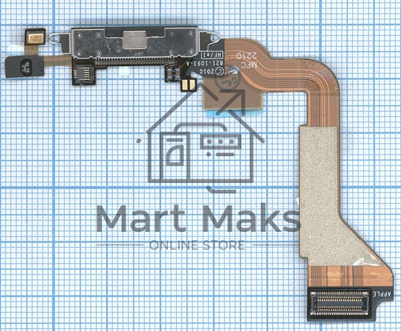 Шлейф разъема питания для iPhone 4 черный
