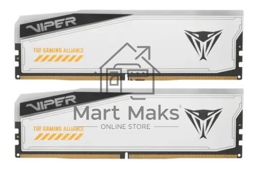 Оперативная память Patriot Viper Elite 5 TUF Gaming, DDR5, 48GB (2x24 GB), 6000 MHz, CL36, DIMM, радиатор, RGB, белый