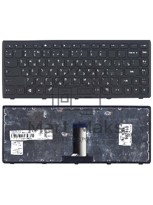 Клавиатура для ноутбука Lenovo Flex 14 G400s черная с рамкой