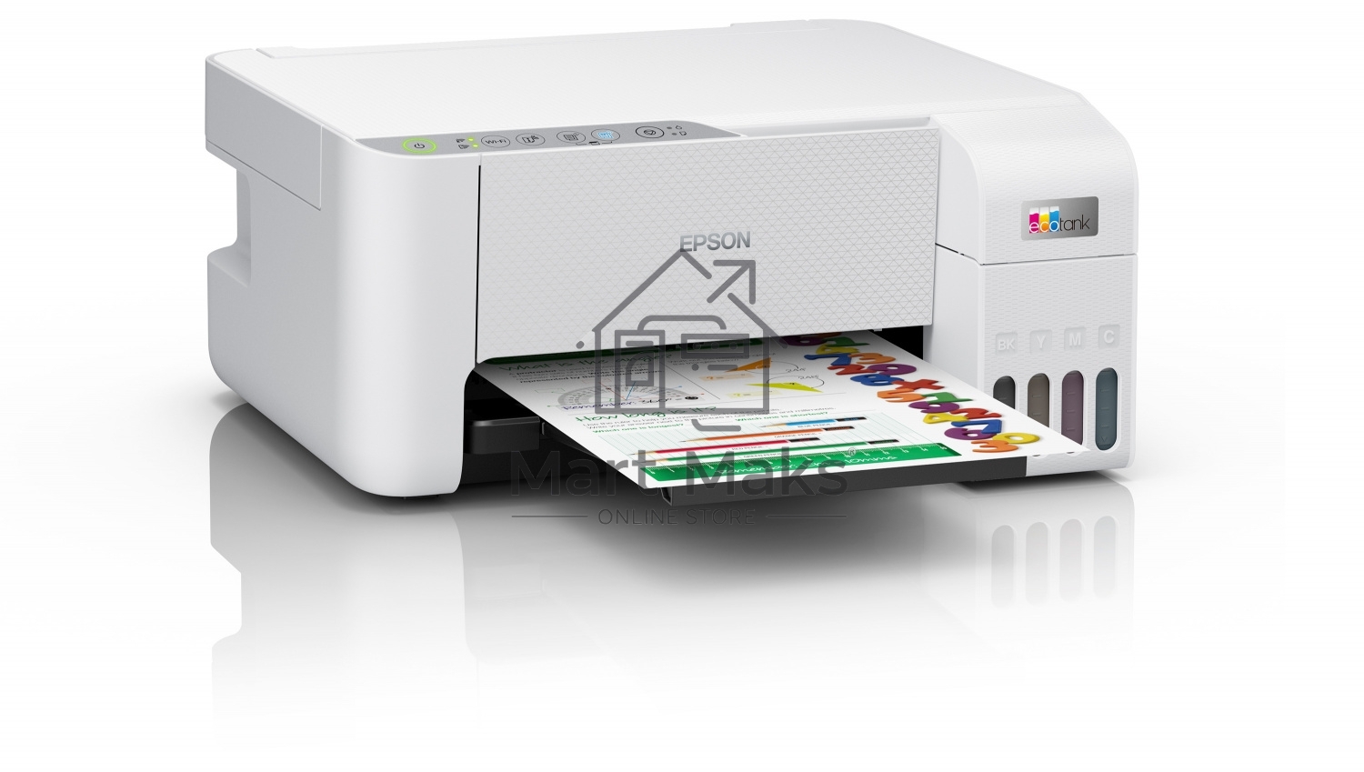 МФУ струйный Epson L3256 (C11CJ67407/C11CJ67414/C11CJ67421/C11CJ67519/C11CJ67504/C11CJ67524/C11CJ67516), A4 цветное, печ. до 10 стр/мин. (ч/б) до 5 стр/мин. (цвет), 1440 x 5760 dpi (печать) 1200x2400dpi (скан.), USB, Wi-Fi