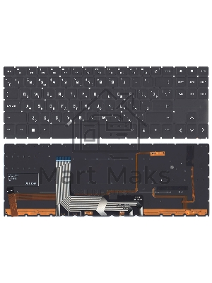 Клавиатура для ноутбука HP Omen 7 16-B черная с подсветкой (AMD версия)