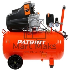 Компрессор Patriot EURO 50/2601.8кВт 220В 260л/мин 50л выход быстросъем елочка 8мм