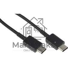 Кабель Samsung EP-DX310, USB Type-C (m) - USB Type-C (m), 1.8м, 3A, черный (EP-DX310JBEGEU)