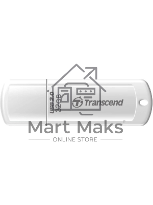 Флешка USB Transcend JetFlash 370 (TS32GJF370), 32Gb, USB 2.0, R/W 12/5, белый