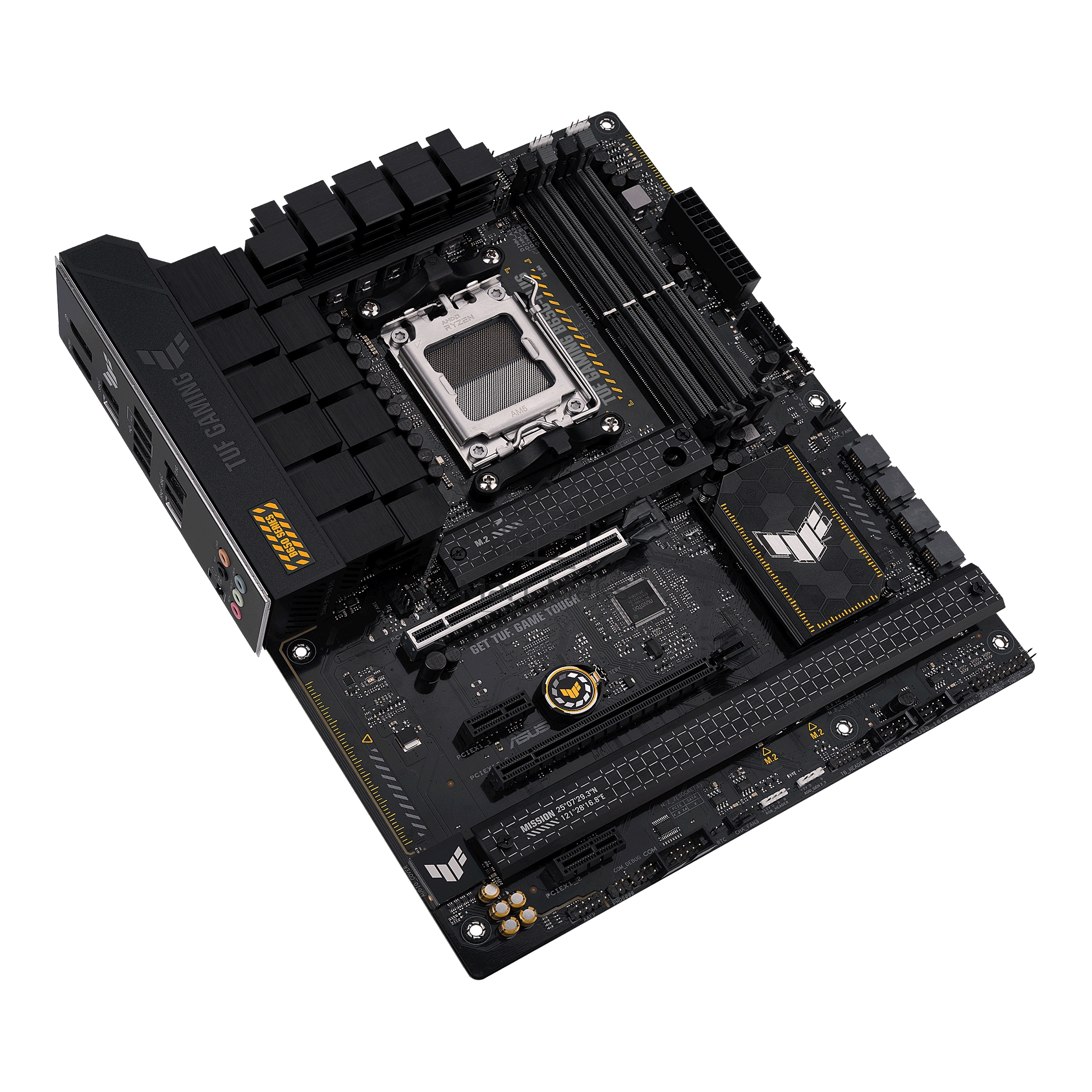 Материнская плата ASUS TUF GAMING B650-PLUS, AM5, AMD B650, 4xDDR5, 4xSATA, 3xM.2, 1xPCI-E 4.0 x16, 1xPCI-E 4.0 x4, 2xPCI-E x1, 1xHDMI, 1xDP, 1x 2.5Gb LAN, 2xUSB-A 3.2 Gen 2, 1xUSB-A 3.2 Gen 2x2, 1xUSB-C 3.2 Gen 2, 5x3.5 мм, 7.1, ATX