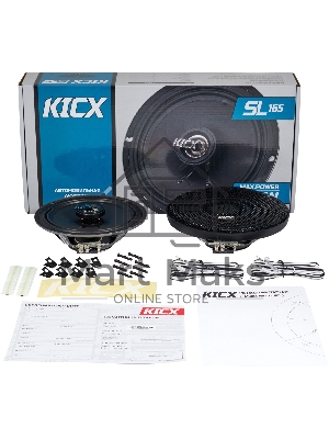 Колонки автомобильные Kicx SL-165 100Вт 91дБ 4Ом 16.5см (6 1/2дюйм) (ком.:2кол.) коаксиальные двухполосные