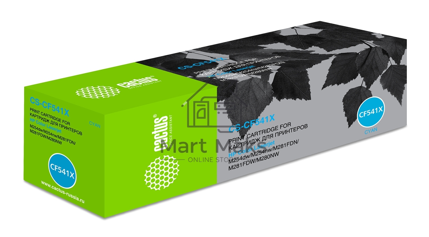 Картридж лазерный Cactus CS-CF541X голубой (2500стр.) для HP LJ M254dw/ M280nw/M281fdn