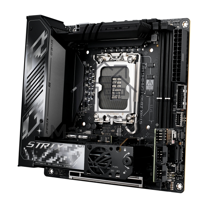 Материнская плата ASUS ROG STRIX Z890-I GAMING WIFI, LGA1851, Intel Z890, 2xDDR5, 2xSATA, 2xM.2, 1xPCI-E 5.0 x16, 1xHDMI, 2xThunderbolt 4, 1x2.5Gb LAN, 9xUSB-A, 1xUSB-C, 5.1, Mini-ITX