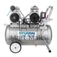 Компрессор поршневой Hyundai HYC 30250LMS безмасляный 300л/мин 50л 2000Вт серебристый/черный