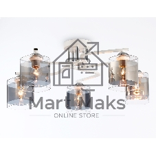 Светильник Ambrella light TR303219/5 WH/CH/SM белый/хром/дымчатый E27*5 max 60W D580*250