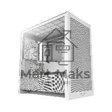 Компьютерный корпус без блока питания Case NZXT H3 Flow (2025), Midi-Tower, TG, 1x120мм, 1xUSB-A 3.2 + 1xUSB-C 3.2, mATX, mITX White
