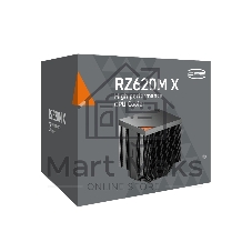 Кулер для процессора CPU Cooler PCCooler RZ620M X BK (210W, 4-pin PWM, 118.5mm, Al/Cu, 6x6mm, 1x100mm, 54.2CFM, 32.5dBA, 3000RPM, S: 1851/1700/1200/115X, AM5/AM4, black)