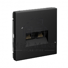 Розетка компьютерная 2-м SE GAL001085 ArtGallery RJ45 + RJ45 кат.5E механизм карбон