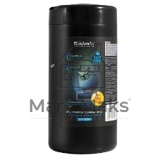 Чистящие салфетки Defender для экранов всех типов/нетканый материал/антистатик/туба/100 шт/Россия.