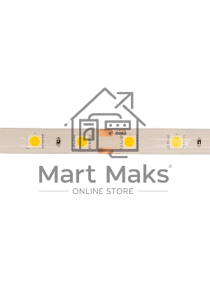 Лента светодиодная силикон, 10 мм, IP65, SMD 5050, 60 LED/m, 12 V, цвет свечения теплый белый