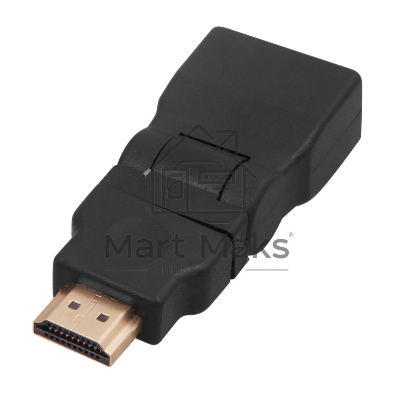 Переходник штекер HDMI - гнездо HDMI, поворотный Rexant