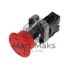 Кнопка Rexant XB2-BS поворотная красная грибок NC