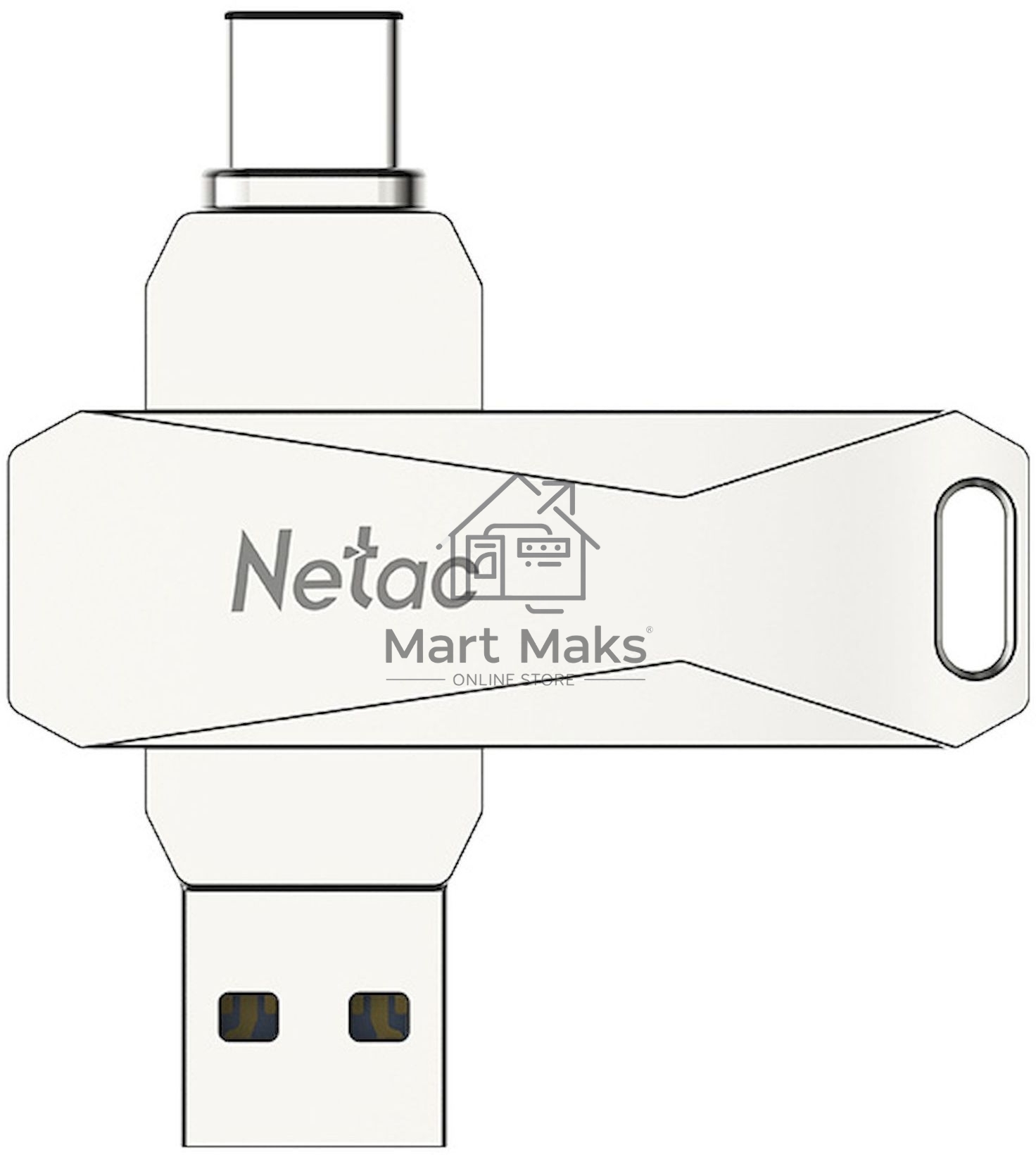 Флешка USB R/W R/W Drive Netac U782C NT03U782C-128G-30PN dual USB3.0+TypeC 128GB, retail version