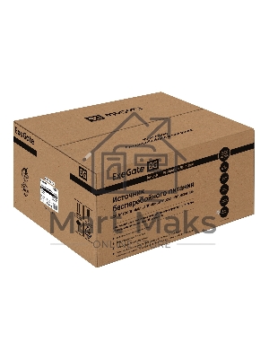 Источник бесперебойного питания (инвертор, синус, для котла, настенный) ExeGate FineSine SX-7000.LCD.AVR.2SH.T 7000VA/5000W, чистая синусоида, цветной LCD-дисплей, AVR, 2*Schuko+клеммы, линейно-интерактивный, внешняя батарея 48В до 200А·ч (поставляется от