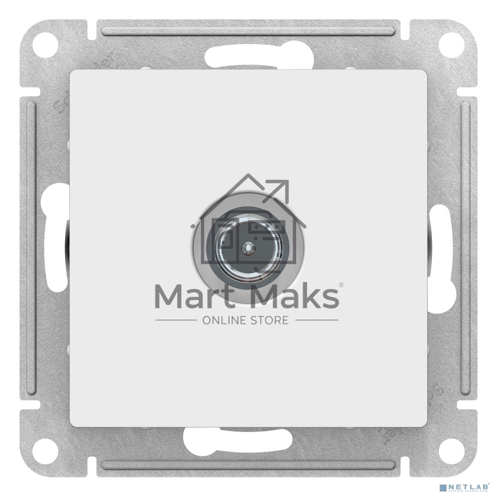 Механизм розетки TV ATLAS DESIGN проходной 4DB бел. SchE ATN000192