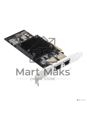 Сетевой адаптер ExeGate EXE-X550-T2 (PCI-E x8 v3.0, порты 2xRJ45 (медные), 10Gb/s (10/5/2.5/1Gb/s, 100Mb/s), Server NIC Intel Chipset X550)