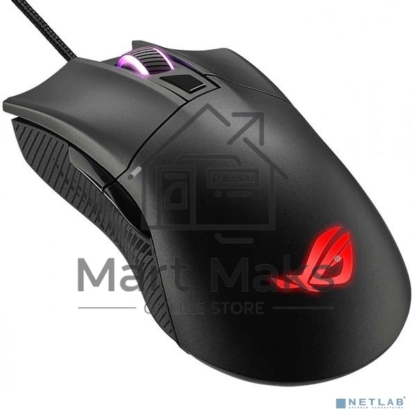 Мышь проводная ASUS ROG Gladius II Core черный, 6200 dpi, USB, кнопки - 6