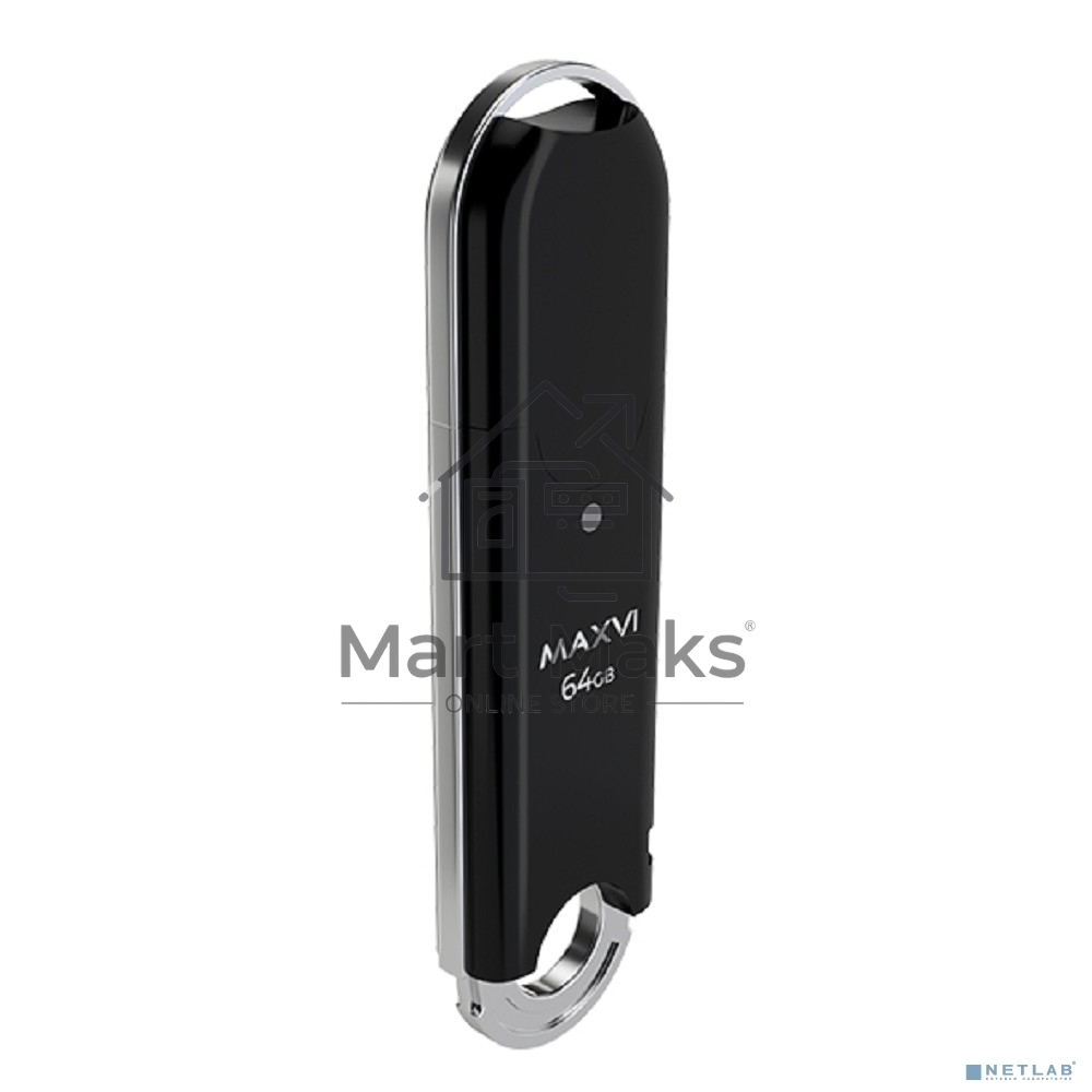 Флешка USB Maxvi P2 black (FD64GBUSB20C10P2), 64Gb, USB 2.0, R/W 30/10, черный