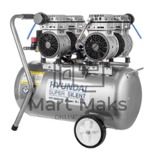 Компрессор поршневой Hyundai HYC 30250LMS безмасляный 300л/мин 50л 2000Вт серебристый/черный