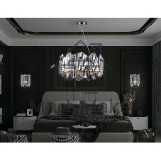 Светильник Ambrella light LH31201/6 SN/SM сатин никель/дымчатый E14*6 max 40W D510*270