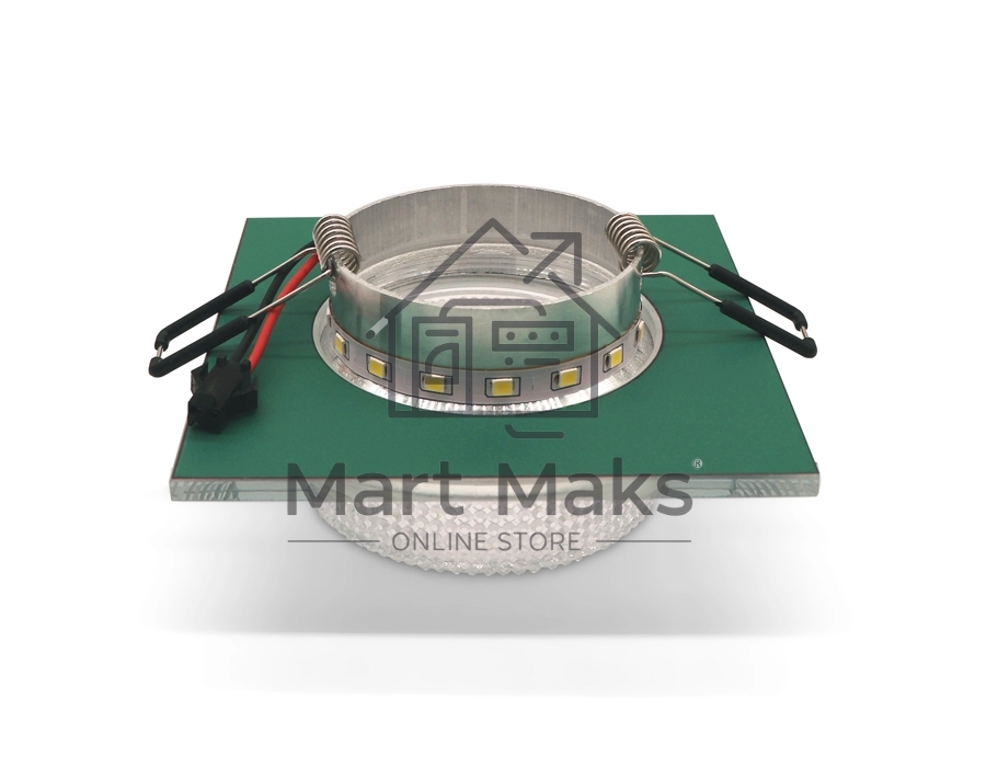 Светильник Ambrella light TN355 CH/CL хром/прозрачный GU5.3+3W (LED WHITE) 95*95*45