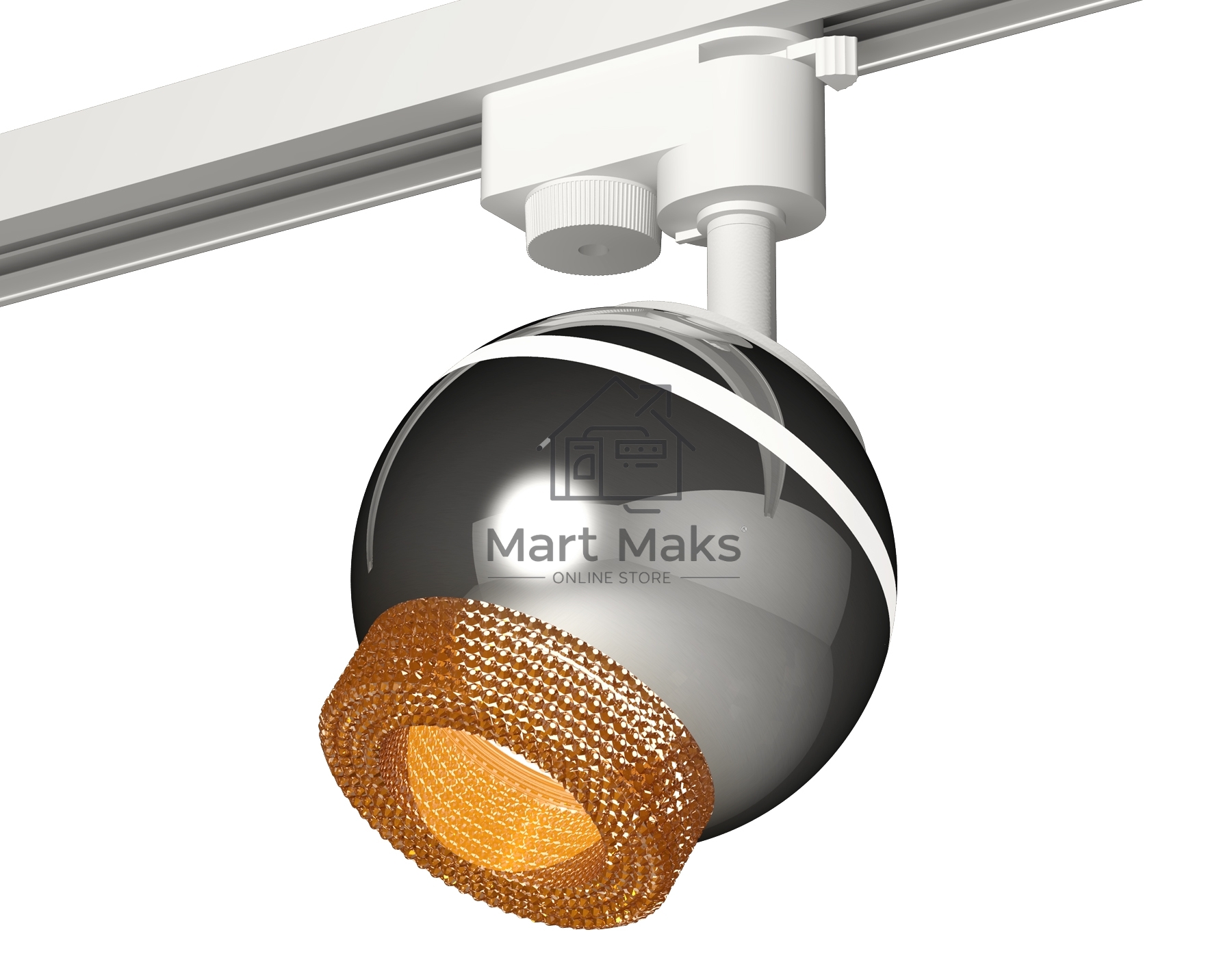 Светильник Ambrella light XT1104005 PSL/CF серебро полированное/кофе GU5.3 LED 3W 4200K (A2520, C1104, N7195)