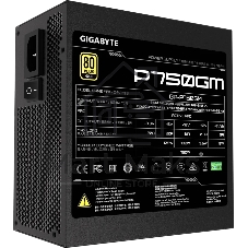 Блок питания Gigabyte P750GM (GP-P750GM), 750Вт, 80 PLUS Gold, 120мм, модульный, черный