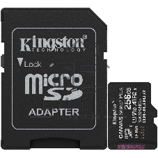 Флеш карта microSDXC 256Gb Kingston SDCS3/256Gb Canvas Select Plus + adapter