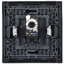 Розетка компьютерная RJ45 кат.5E FORTE&PIANO FP132 черный IEK FP-K10-1-K02