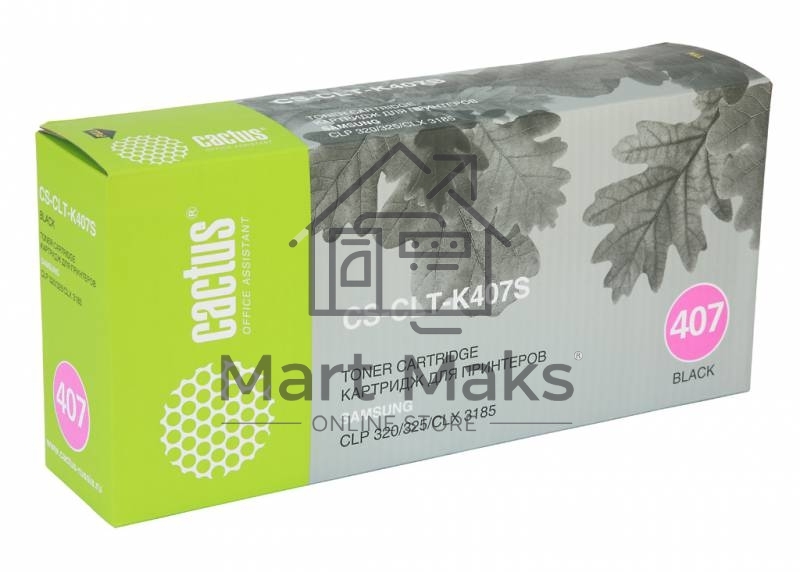 Картридж лазерный Cactus CS-CLT-K407S черный (1500 стр.) для Samsung CLP320/320n/325/CLX3185/3185n/3185fn