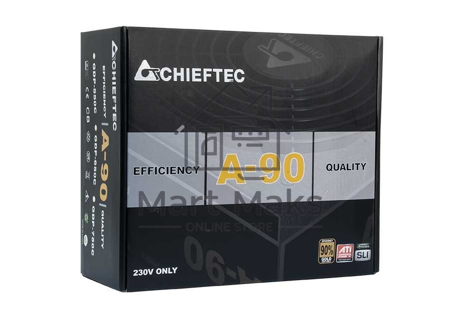Блок питания Chieftec GDP-750C RTL, 750Вт, 140мм, модульный, черный