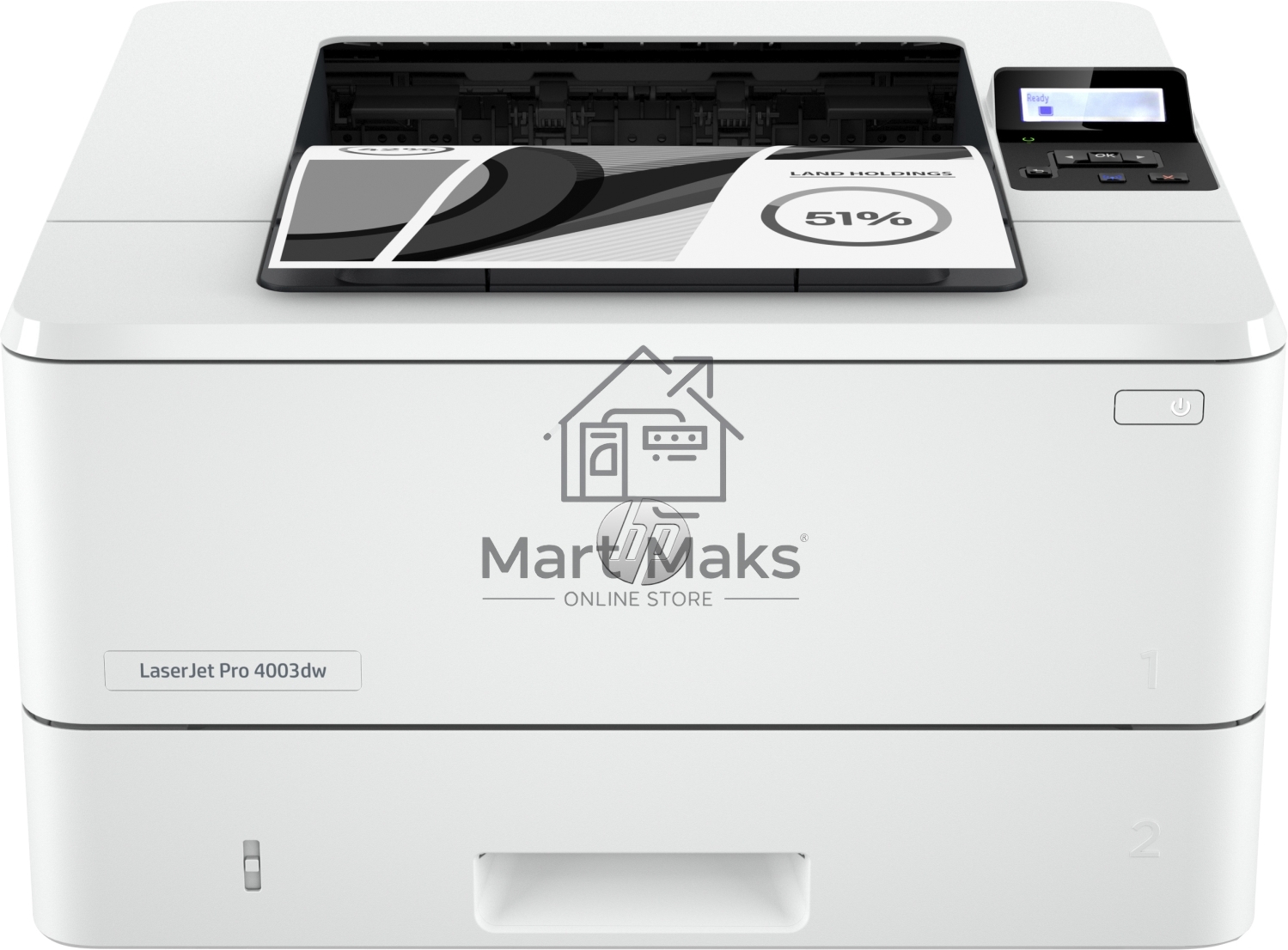 Принтер лазерный HP LaserJet Pro M4003dw (2Z610A), A4, ч/б, до 40 стр/мин., 1200 x 1200 dpi, USB, RJ-45, Wi-Fi, Air Print, Mopria