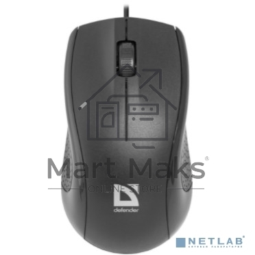 Мышь проводная Defender Optimum MB-160 черный, 1000 dpi, USB, кнопки - 3