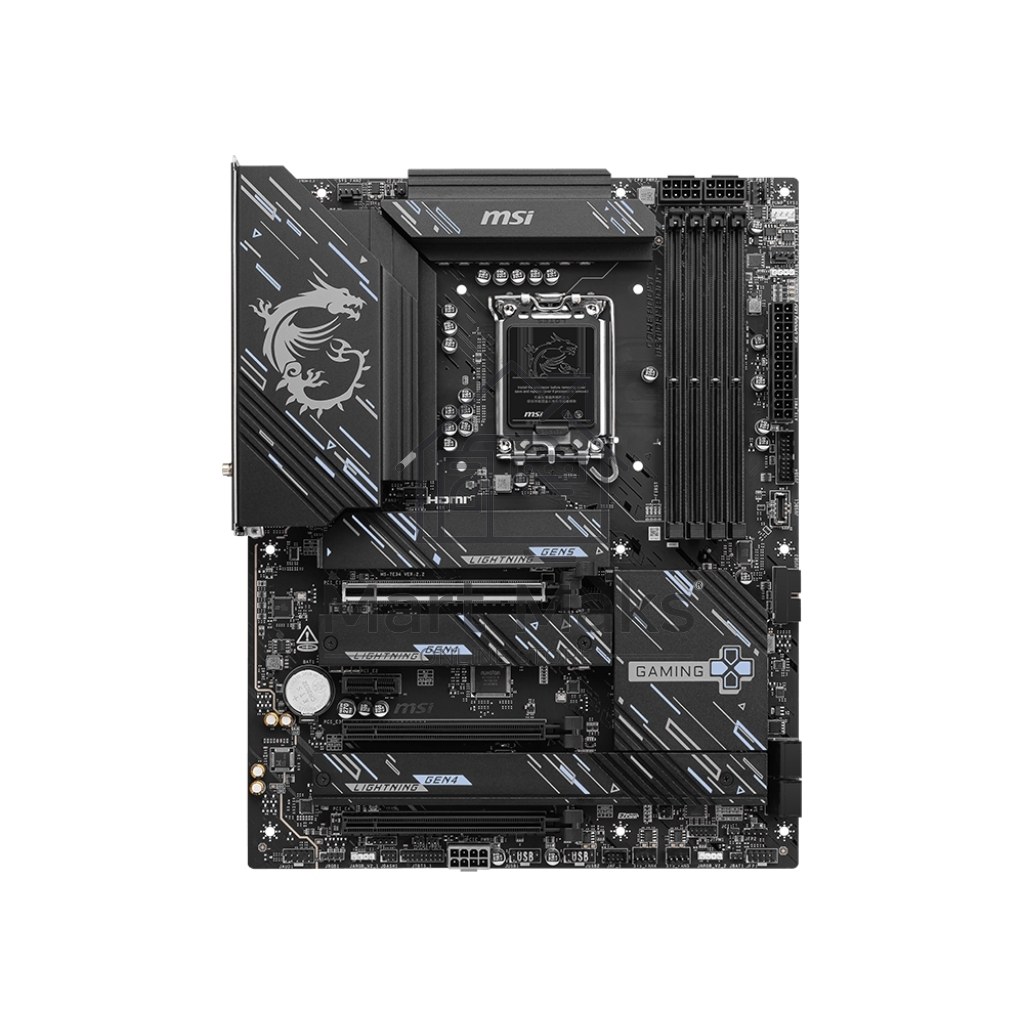 Материнская плата MSI Z890 GAMING PLUS WIFI, LGA 1851, Intel Z890, 4xDDR5, 4xSATA, 4xM.2, 1xPCIe 5.0 x16, 2xPCIe 4.0 x4, 1xPCIe x1, 1xHDMI, 1xDP, 1xUSB-C Thunderbolt 4, 1xUSB-C 3.2 Gen 2, 1x 5Gb LAN, 1xUSB-A 3.2 Gen 2, 2xUSB-A 3.2 Gen 1, 4xUSB-A 2.0, 3x3.