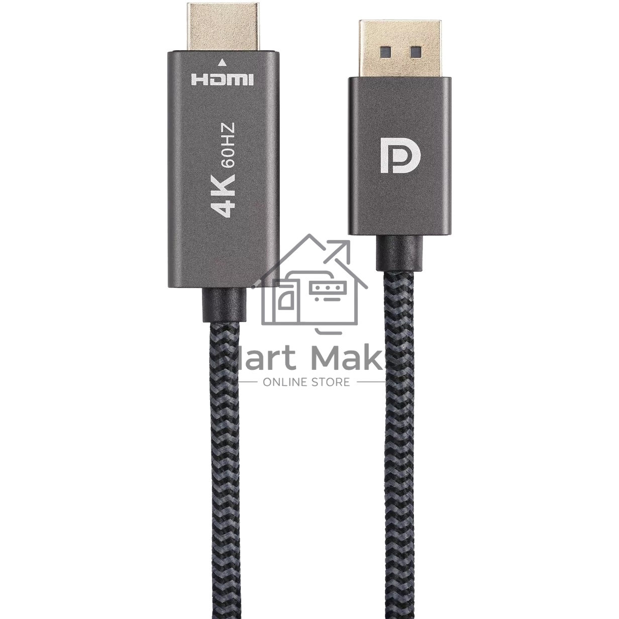 Кабель DisplayPort M-> HDMI M 4K@60Hz 1.8m Telecom,оплетка (TA561M-1.8M)