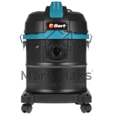Строительный пылесос Bort BSS-1220 черный (93412598) 240/1200 Вт, уборка сухая/влажная, пылесборник мешок/контейнер, 20 л