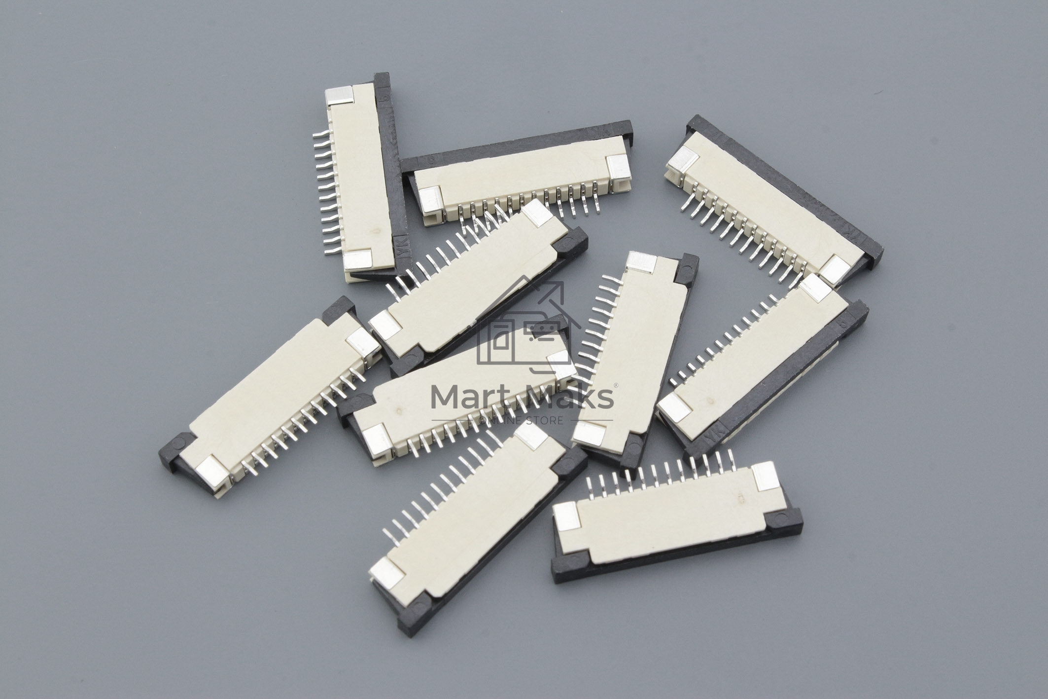 Разъем FPC Half Coverage Top Contact 1.0K-BS-12PWB 12 pin высота 2мм шаг 1мм 10 шт