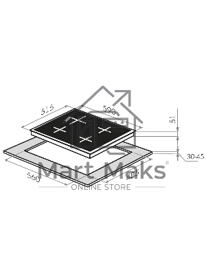 Газовая варочная панель Maunfeld EGHG.64.23CB/G, 4 конфорки, закаленное стекло, черный