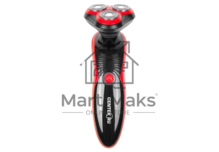Бритва Centek CT-2168 (красн) ротор 3D, +ВЛАЖНОЕ БРИТЬЁ, 3 плав.головки, 2-ные лезвия, до 50 мин раб