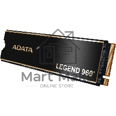 Накопитель SSD ADATA LEGEND 960, 2Tb, PCIe 4.0 x4, M.2 2280, NVMe, R/W 7400/6800, с радиатором