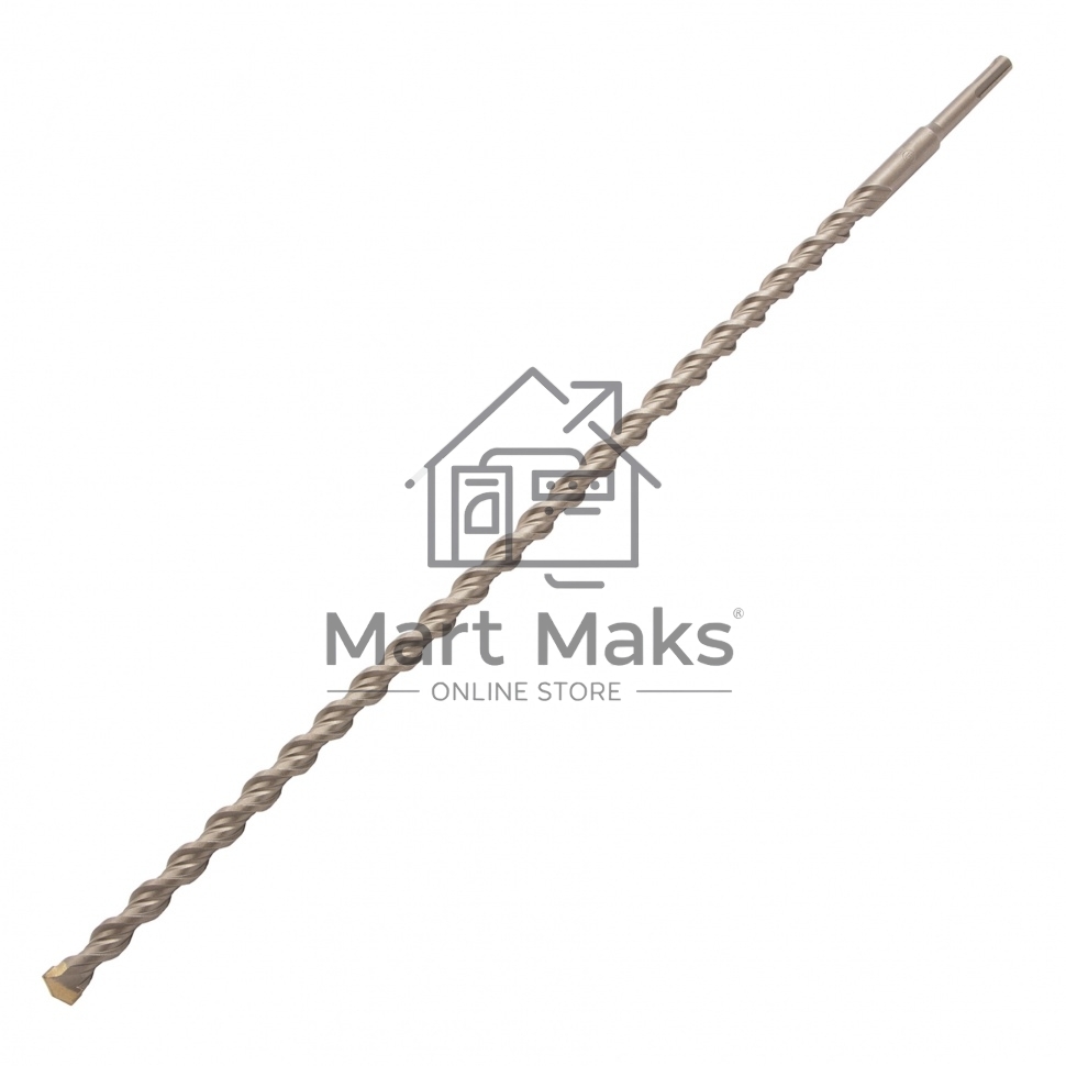 Бур по бетону, двойная спираль, Cobalt W-tip, 16x600 мм, SDS PLUS Denzel
