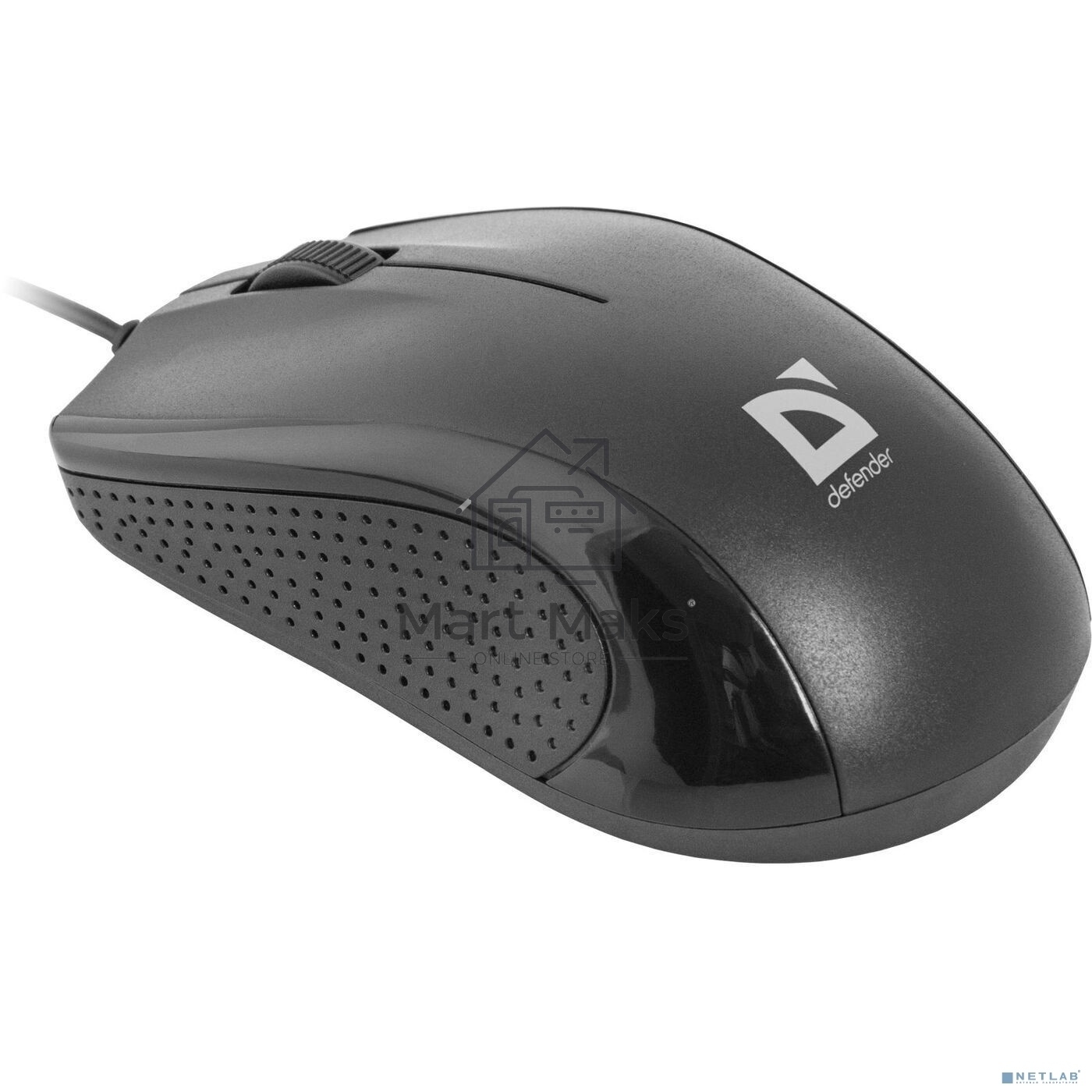 Мышь проводная Defender Optimum MB-160 черный, 1000 dpi, USB, кнопки - 3