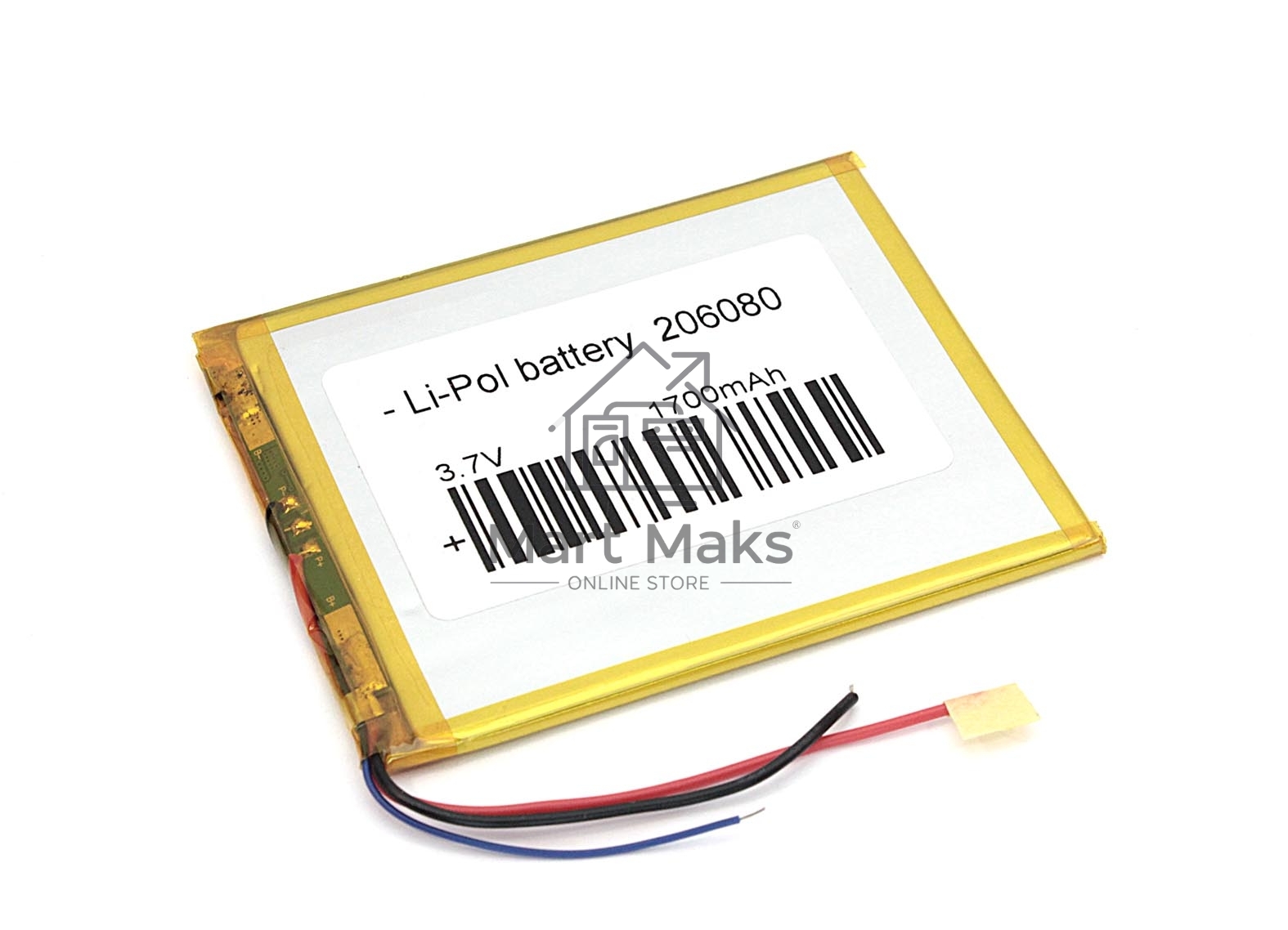 Аккумулятор Li-Pol (батарея) 2x60x80мм 3pin 3.7V/1700mAh