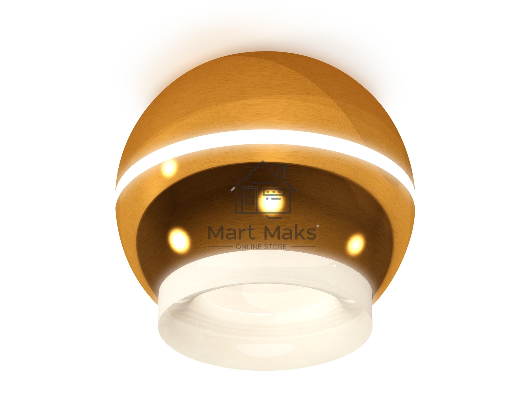 Светильник Ambrella Light XS1105030 PYG/FR золото желтое полированное/белый матовый MR16 GU5.3 LED 3W 4200K (C1105, N7165)